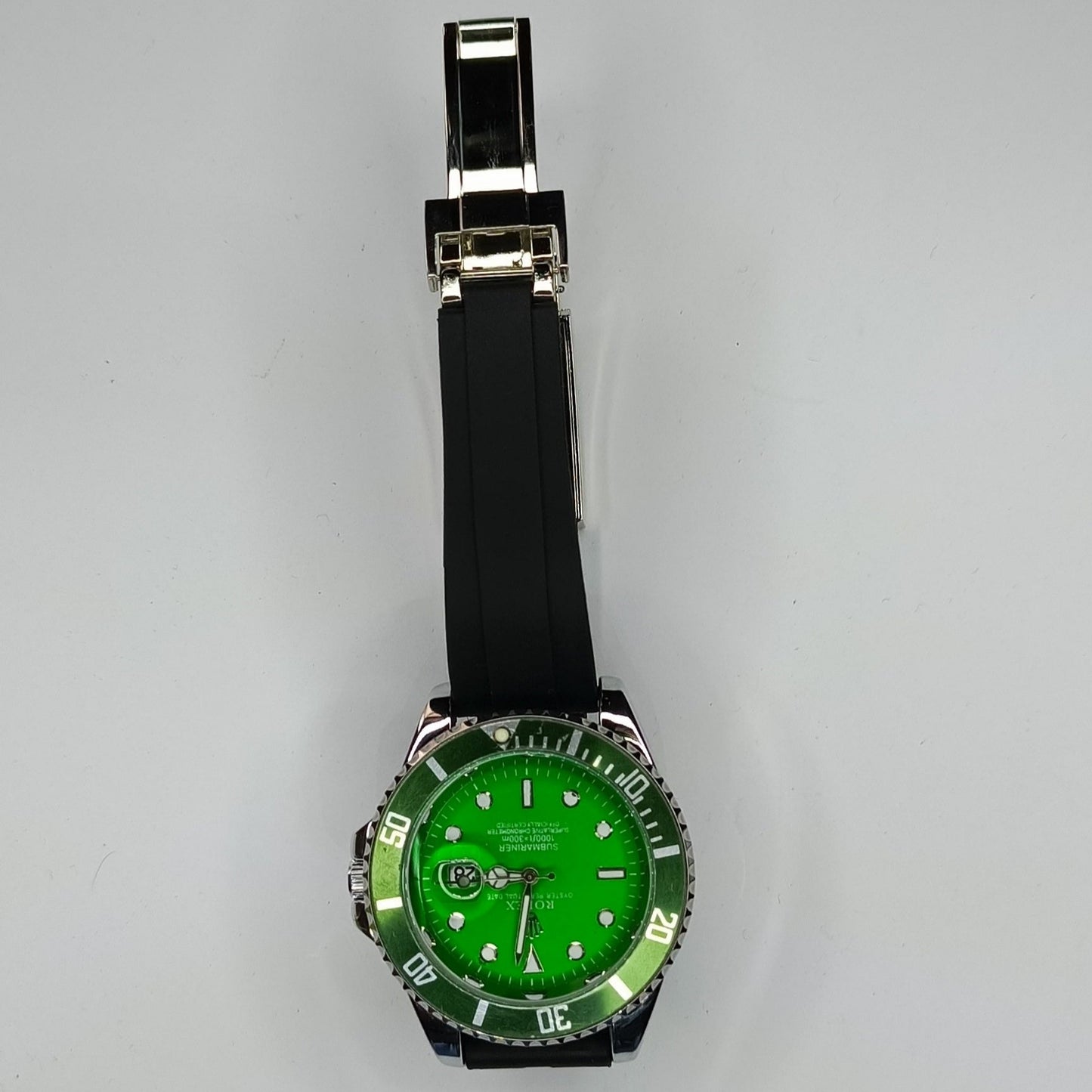 RLX Submariner - Green with Black Rubber Strap |Original Box |